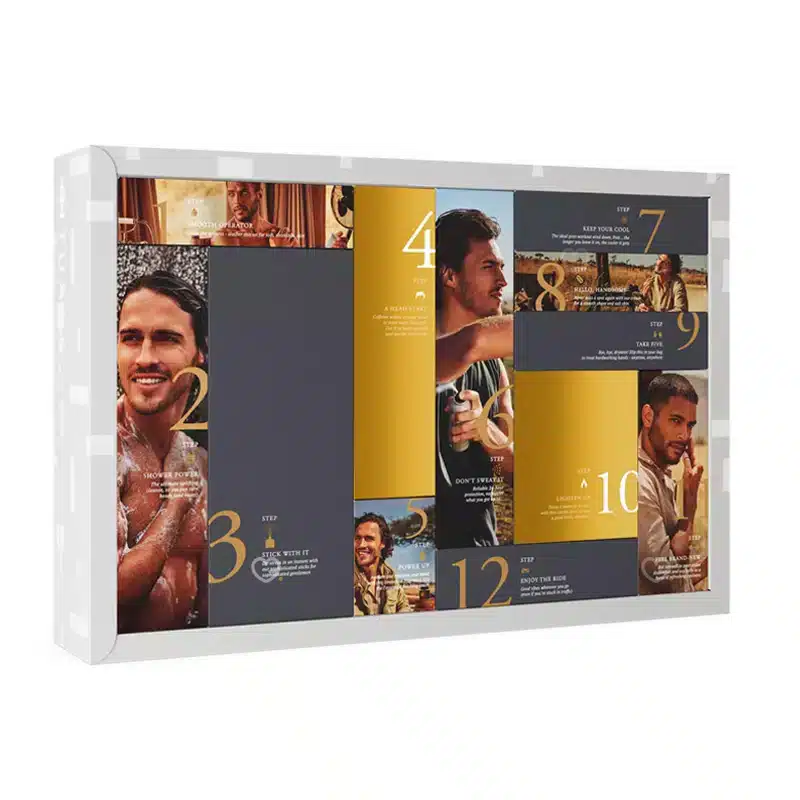 Rituals Männer Adventskalender 2024 Beauty mit Pflegeprodukten für Männer wie zum Beispiel Duschgel, Seifen, Cremes und auch Raumduft
