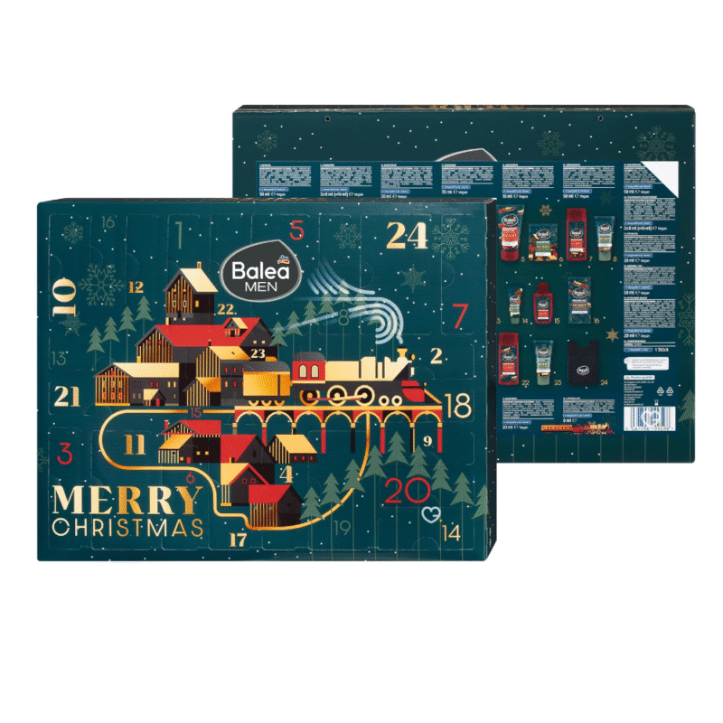 Balea Men Adventskalender 2025 beauty mit Duschgel, Shampoo, Rasiergel, Creme für Männer