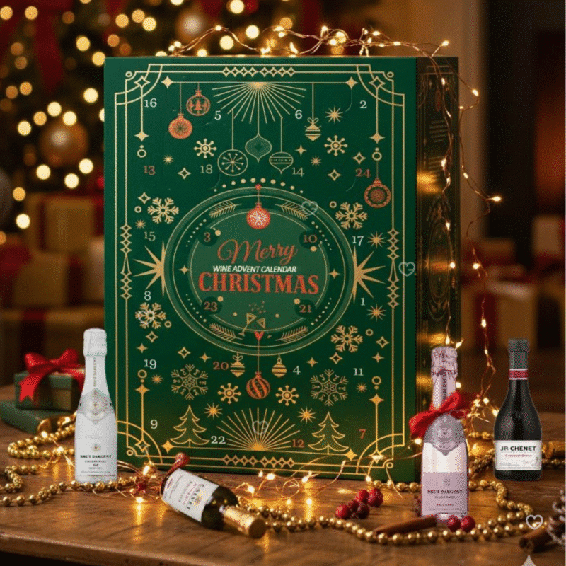Selektion Wein Adventskalender 2025 Alcool mit Rotweinen Rosé Weissweinen Prosecco und Schaumweinen