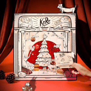KoRo Adventskalender 2025 mit 24 veganen Bio-Snacks in edler Geschenkbox für gesundheitsbewusste Genießer:innen.