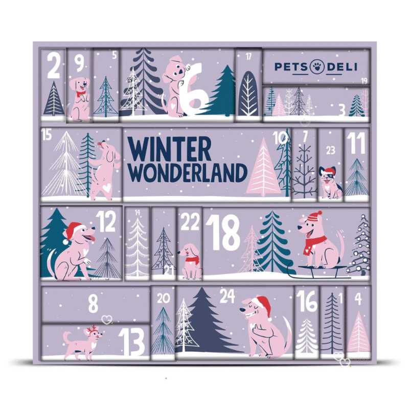 Pets Deli Adventskalender 2025 Lifestyle mit Hudnefutter und Snacks für 24 Tage fur hunde