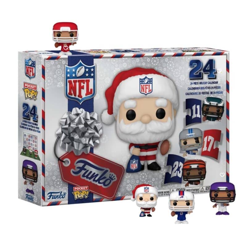 Funko Pop NFL Adventskalender 2026 Box mit drei Pocket POP! Figuren