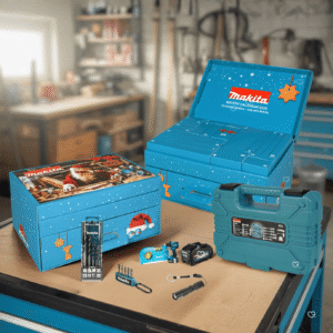 Makita Adventskalender 2025, limitierte Edition mit 24 Werkzeugen und Zubehör für Heimwerker und Markenfans.