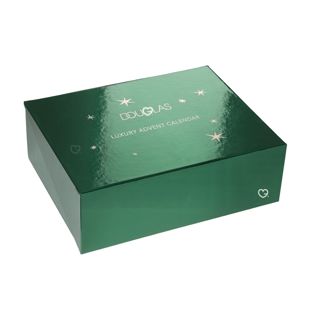 Douglas Luxury Adventskalender 2025 mit 24 Beauty-Überraschungen in goldener Box, Make-up, Düfte und Pflege in Premium-Edition.