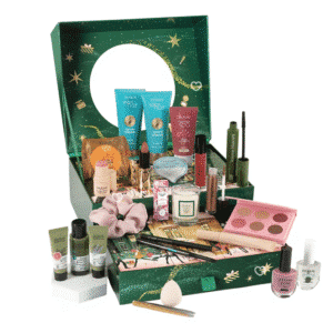 Douglas Luxury Adventskalender 2025 mit 24 Beauty-Überraschungen in goldener Box, Make-up, Düfte und Pflege in Premium-Edition.