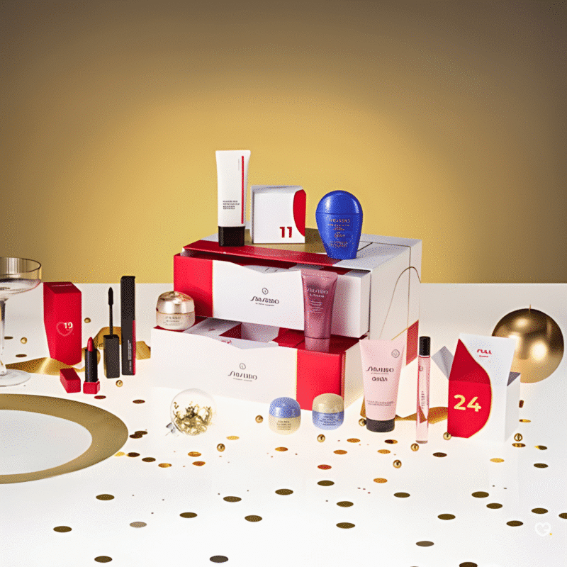 shiseido adventskalender 2025 beauty mit Anti-Age, Lippenprodukten, Masken, Augenprodukten