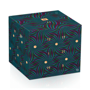 Nespresso Original Adventskalender 2025 mit 24 Kaffeekapseln und Porzellantasse in eleganter, festlicher Geschenkbox.