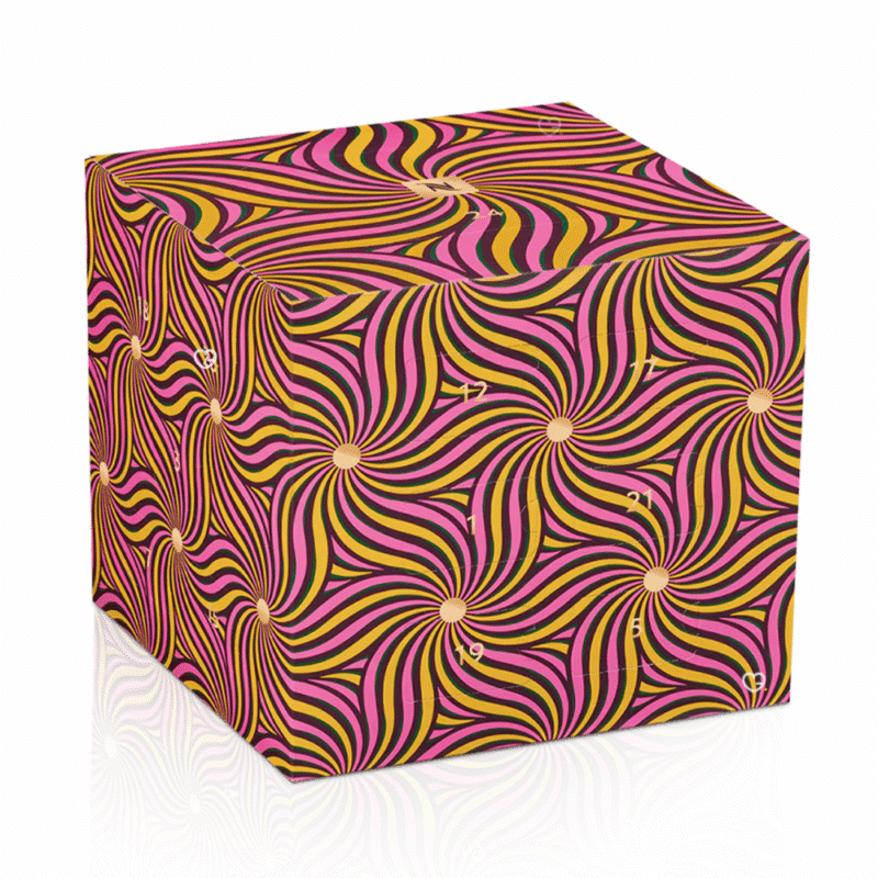 Nespresso Vertuo Adventskalender 2025 mit 24 Kaffeekapseln und limitierter Porzellantasse in festlicher Geschenkbox.