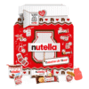 nutella adventskalender 2025 foodie beinhaltet köstliche Nutella Produkte sowie Accessoires von der Nutella Marke so wie Socken oder Schlüsselanhänger