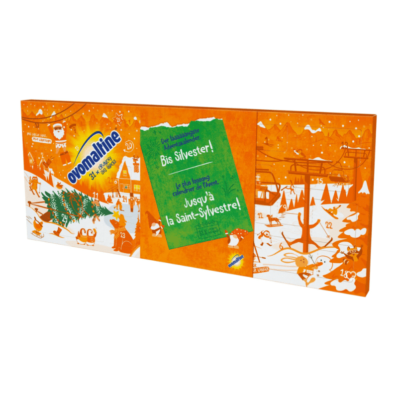 Ovomaltine Adventskalender 2025 Chocolate mit 31 Überraschungen voller knusprig Schokoladiger Leckereien