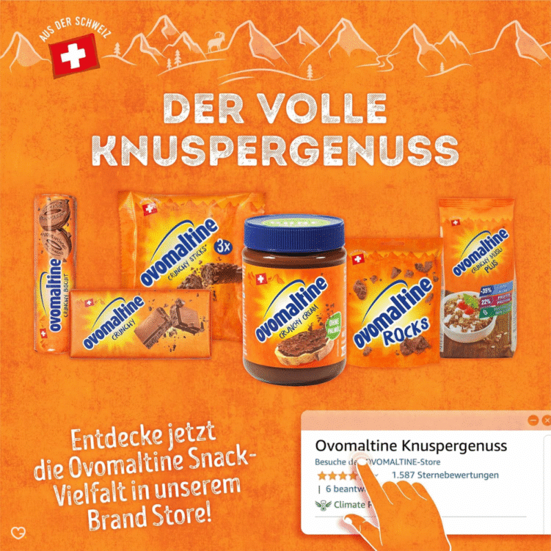 Ovomaltine Adventskalender 2025 Chocolate mit 31 Überraschungen voller knusprig Schokoladiger Leckereien