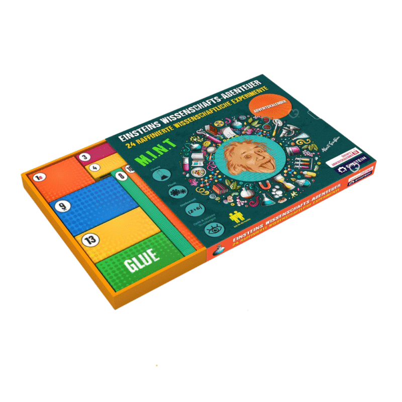 Einstein Adventskalender 2025 Toy mit wissenschaftlichen Experimenten der Physik, Mathematik und Chemie - Jumbo Science Kit fur kinder