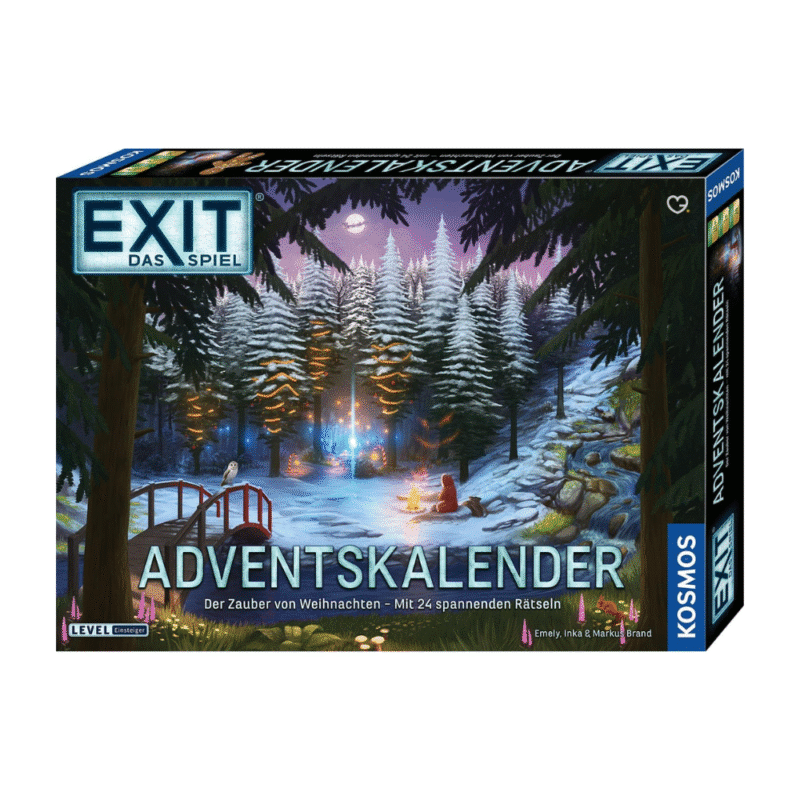 Exit Adventskalender 2025 von Kosmos mit 24 Rätseln, Story und Escape-Game-Elementen für Familien in der Adventszeit.