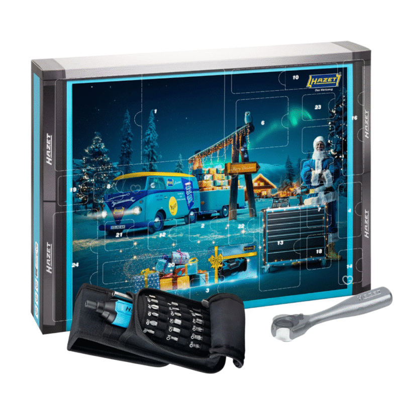 Hazet Adventskalender 2025 Lifestyle mit Werkzeug für zuhause und Unterwegs