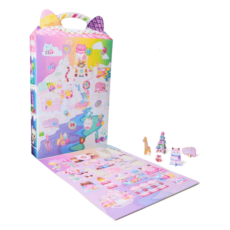 Gabbys Dollhouse Adventskalender 2025 mit 24 Figuren und Accessoires rund um Gabby die Katze, ihre Freunde und das Thema Weihnachten – das ideale Geschenk für Kinder und kleine Mädchen