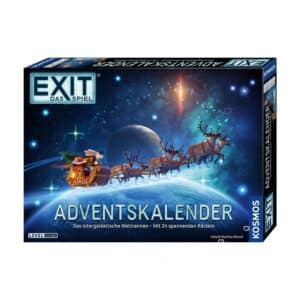 Exit Adventskalender „Das intergalaktische Wettrennen" von Kosmos, geschlossene Box auf weißem Hintergrund
