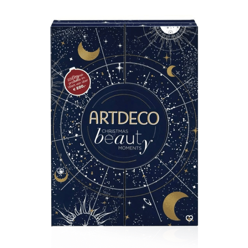 Artdeco Adventskalender 2025 mit 24 Beauty-Überraschungen in festlicher Box, inkl. Blush Couture Limited Edition.