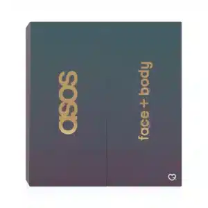 Asos Adventskalender 2025 mit 25 Beauty-Highlights für Gesicht, Körper, Haare und Make-up in festlicher Box.