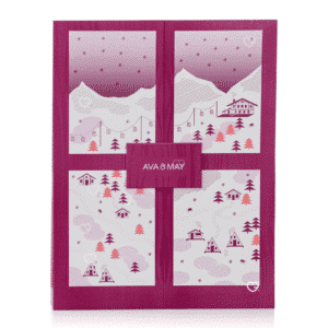Ava & May Adventskalender 2025 in Beerentönen mit 24 Duft-Überraschungen wie Diffusoren, Sprays und Badeprodukten