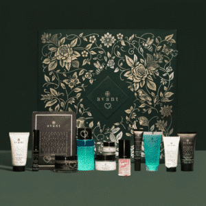Avant Skincare Adventskalender 2025 in edler Box mit 12 luxuriösen Hautpflege-Highlights aus Seren, Cremes und Masken.