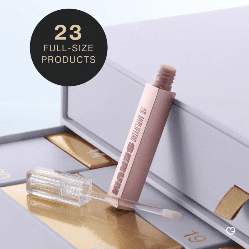 Beauty Bay Adventskalender 2025 Limited Edition mit 27 Make-up-, Haut- und Haarpflege-Highlights in festlicher Box.
