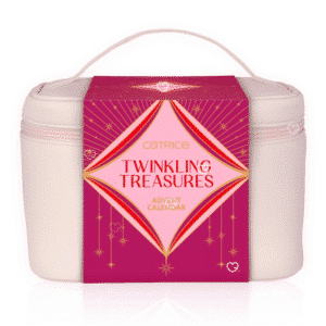 Catrice Adventskalender 2025 Twinkling Treasures mit 24 limitierten Make-up-Produkten und festlicher Geschenkbox.