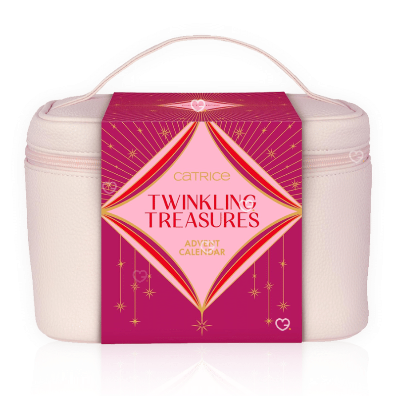 Catrice Adventskalender 2025 Twinkling Treasures mit 24 limitierten Make-up-Produkten und festlicher Geschenkbox.