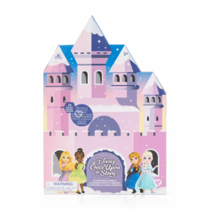 Disney Once Upon a Story Adventskalender 2025 mit 24 Mikrofiguren und Zubehör beliebter Disney-Charaktere zum Sammeln.