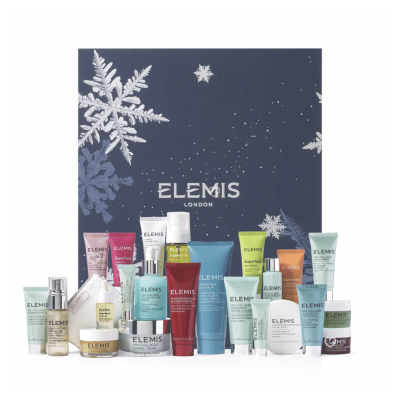 Elemis Adventskalender 2025 mit 25 luxuriösen Hautpflege-Highlights, inkl. Pro-Collagen Marine Cream in Originalgröße.
