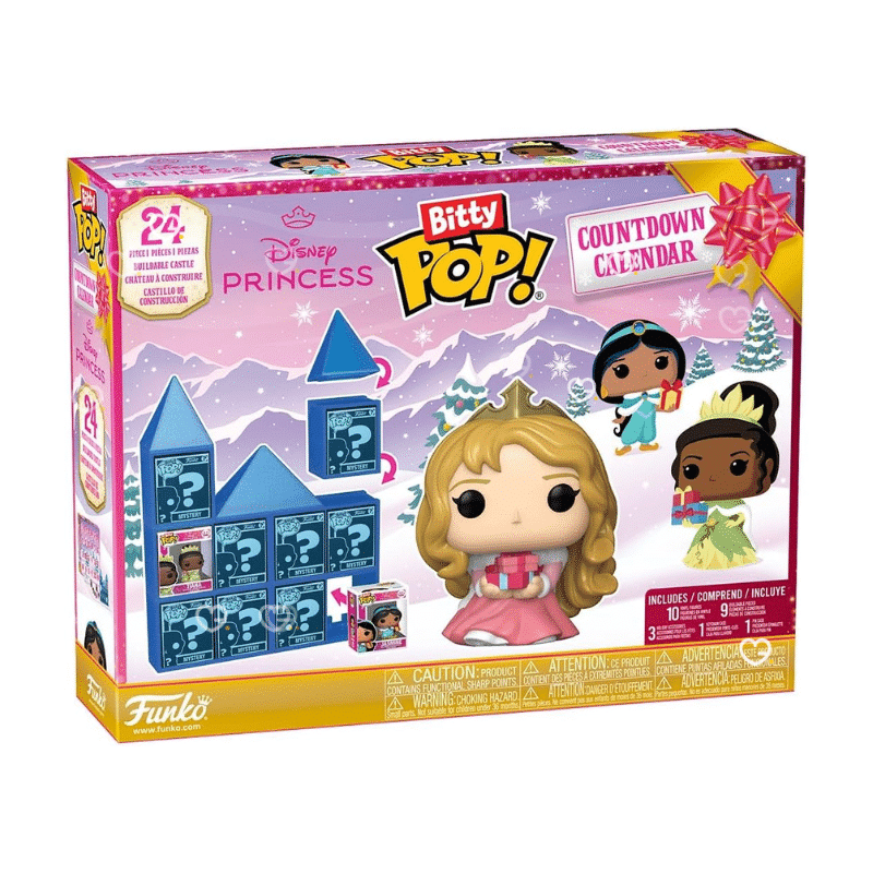 Funko POP Disney Princess Adventskalender 2025 mit 24 exklusiven Mini-Figuren, Ausstellungsstücken und festlichen Accessoires
