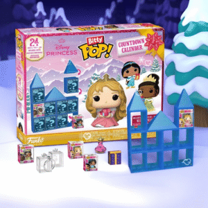 Funko POP Disney Princess Adventskalender 2025 mit 24 exklusiven Mini-Figuren, Ausstellungsstücken und festlichen Accessoires