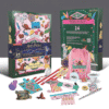 Harry Potter Honeydukes Adventskalender 2025 mit 24 Fanartikeln wie Socken, Schlüsselanhänger und Puzzle in festlicher Box.
