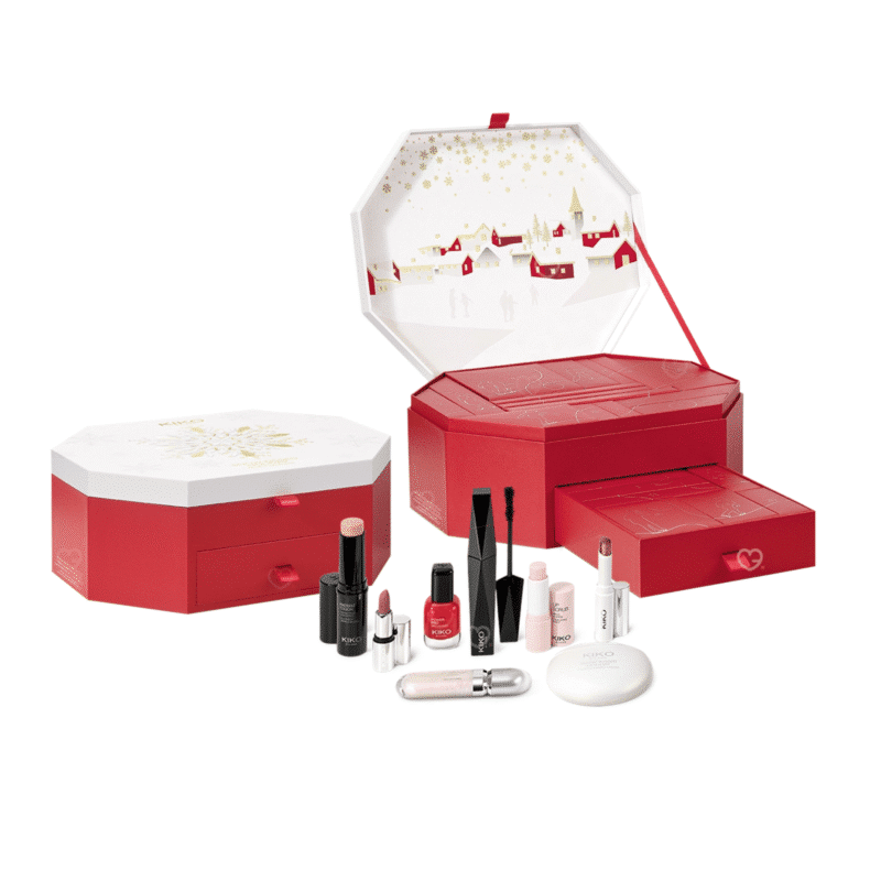 Kiko Adventskalender 2025 mit 24 Beauty-Highlights aus Make-up, Hautpflege, Accessoires und festlicher Limited Edition.