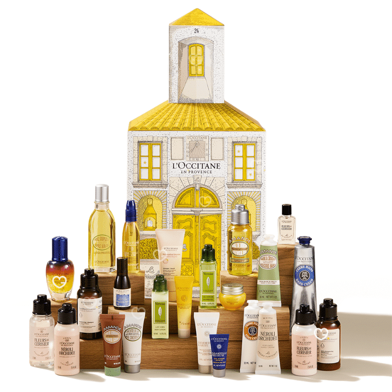 L’Occitane en Provence - Premium Adventskalender 2025 mit 24 luxuriösen Pflege- und Duftminiaturen in festlicher Geschenkbox.