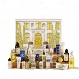 L’Occitane en Provence – klassisch Adventskalender 2025 mit 24 Beauty-Minis für Haut, Körper und Haar in festlicher Geschenkbox.