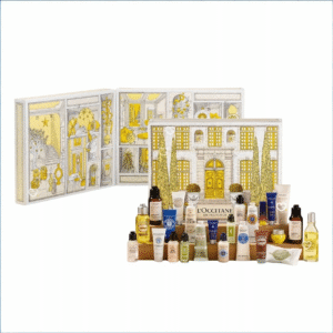 L’Occitane en Provence klassisch Adventskalender 2025 mit 24 Beauty-Minis aus Haut-, Körper- und Haarpflege in festlicher Box.