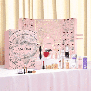 Lancôme Adventskalender 2025 in festlicher Box mit 24 Luxus-Beauty-Überraschungen aus Pflege, Make-up und Parfum.