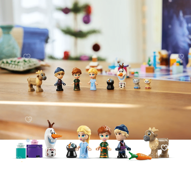 Lego Disney Adventskalender 2025 (43273) mit 24 Mini-Modellen, 5 Frozen-Figuren, Brettspiel und 231 Teilen für kreativen Spielspaß
