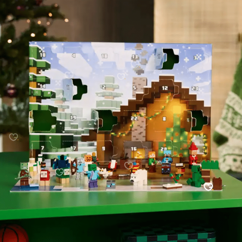 Lego Minecraft (21280) Adventskalender 2025 mit 24 Türchen, 300 Teilen und festlichen Minifiguren für winterliche Bauszenen
