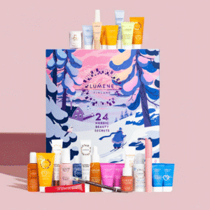Lumene Adventskalender 2025 mit 24 nordischen Beauty-Highlights aus Hautpflege, Haarpflege und Make-up in festlicher Box.