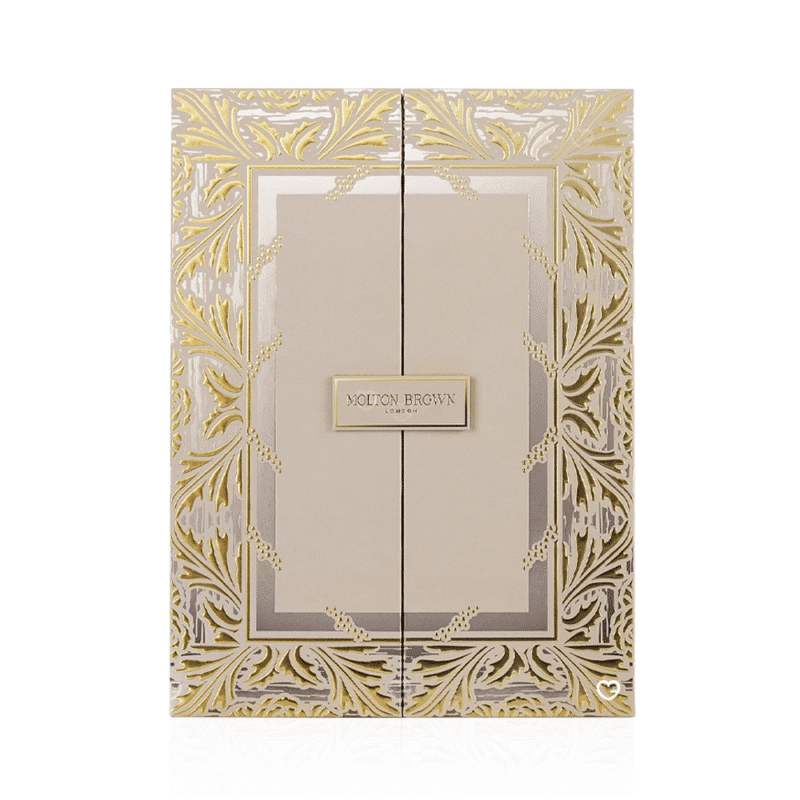Molton Brown Adventskalender 2025 in edler Box mit 24 Luxus-Überraschungen aus Duft, Pflege und Home für die Adventszeit.
