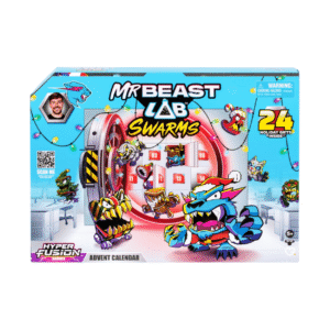 MrBeast Hyper Fusion Adventskalender 2025 mit 24 Überraschungen, 14 Mini-Kreaturen, Stickern und festlichen Fusions-Kapseln.