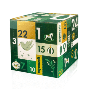 Mymuesli Porridge Adventskalender 2025 mit 24 Bio-Sorten, 18 exklusiv, festliche Box mit Gutschein für Genießer:innen.