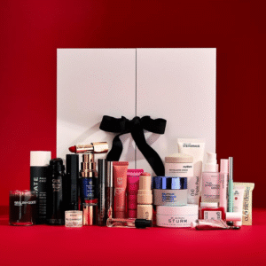 Niche-Beauty Adventskalender 2025 mit 24 Luxusprodukten aus Skincare, Make-up, Parfum und Lifestyle in eleganter Box.