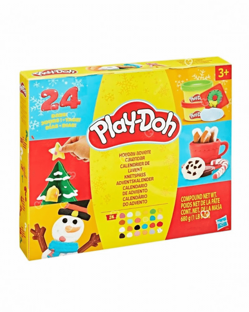 Play Doh Adventskalender 2025 mit 24 Knettöpfchen, 28 Werkzeugen und kreativen Bastelideen für Kinder ab 3 Jahren