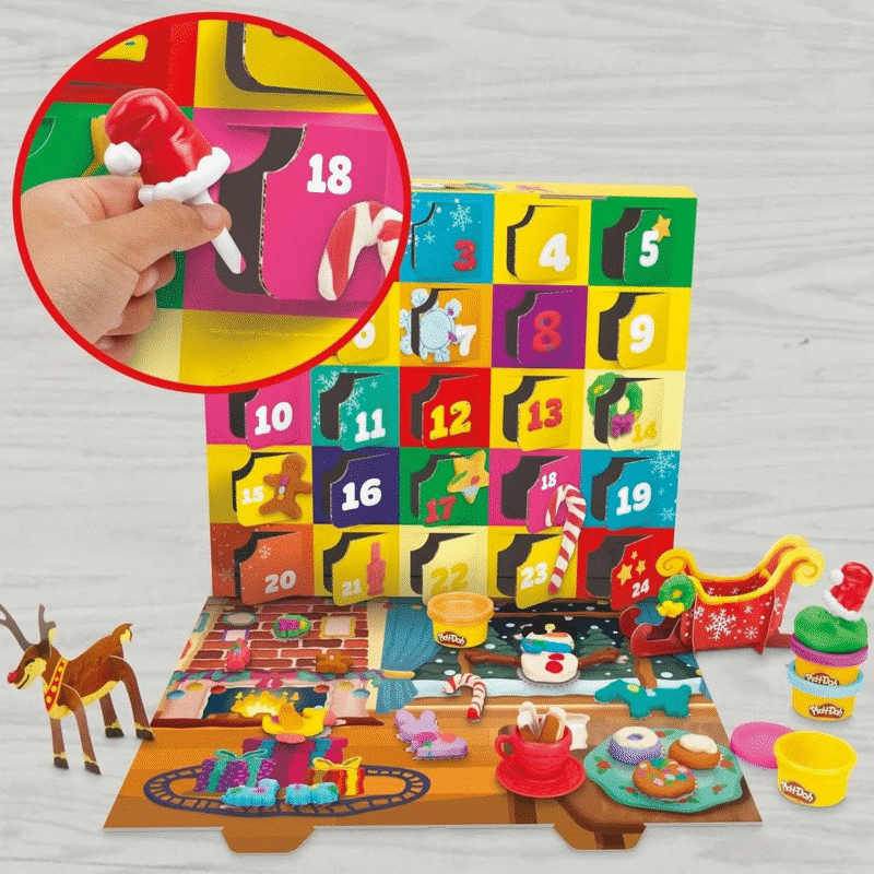 Play Doh Adventskalender 2025 mit 24 Knettöpfchen, 28 Werkzeugen und kreativen Bastelideen für Kinder ab 3 Jahren