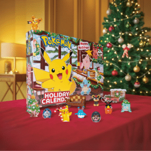 Pokemon Happy Holidays Adventskalender 2025 mit 15 Figuren, 1 Weihnachtsfigur und 8 festlichen Accessoires in limitierter Edition