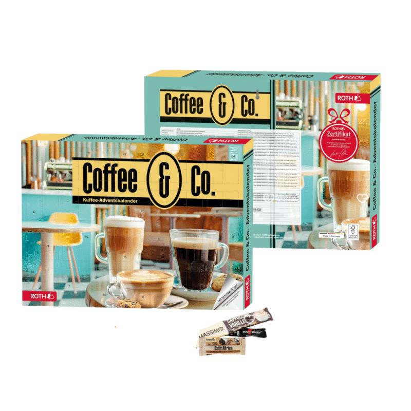 Roth kaffee Adventskalender 2025 mit 24 abwechslungsreiche Kaffeeüberraschungen