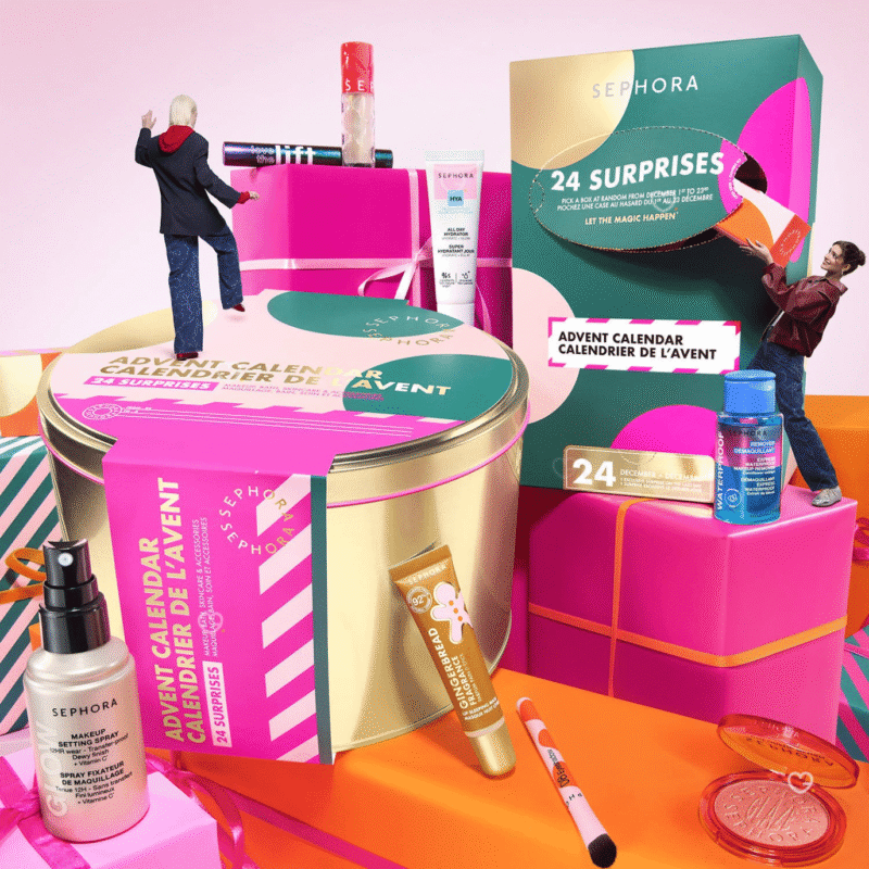Sephora Collection Premium Adventskalender 2025 in goldener Metalldose mit 24 Beauty-Überraschungen aus Make-up und Skincare