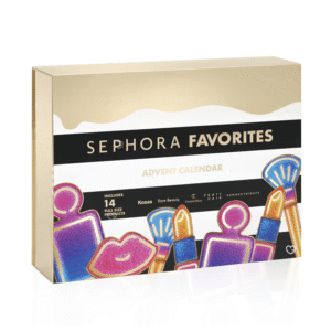 Sephora Favorites Adventskalender 2025 mit 24 Beauty-Highlights aus Make-up, Hautpflege, Haarpflege und exklusiven Accessoires.
